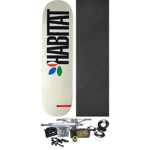 Habitat Skateboards Apex Bold White Skateboard Deck Twin Tail